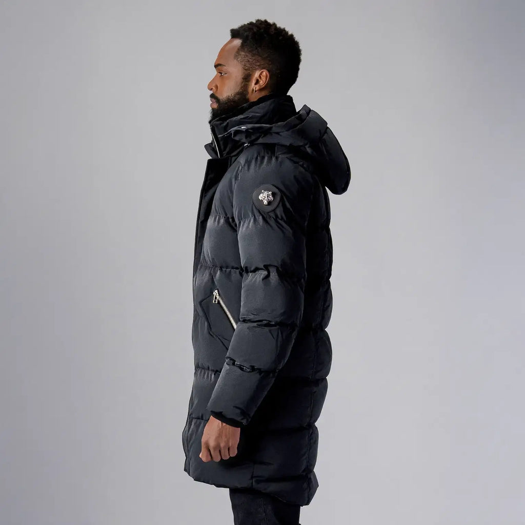Mens Penguin Long Coat Black Diamond