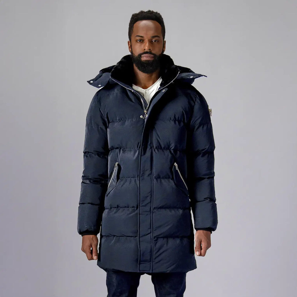 Mens Penguin Long Coat Blue Diamond