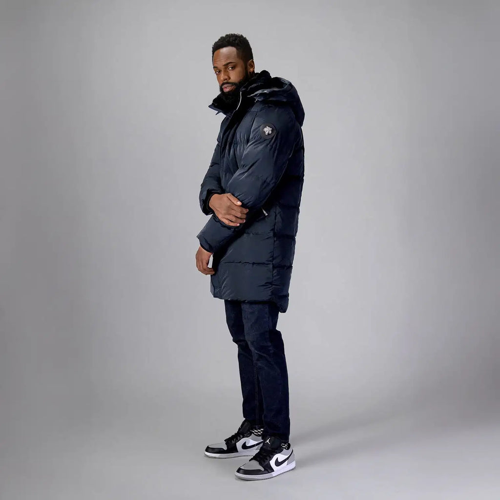 Mens Penguin Long Coat Blue Diamond
