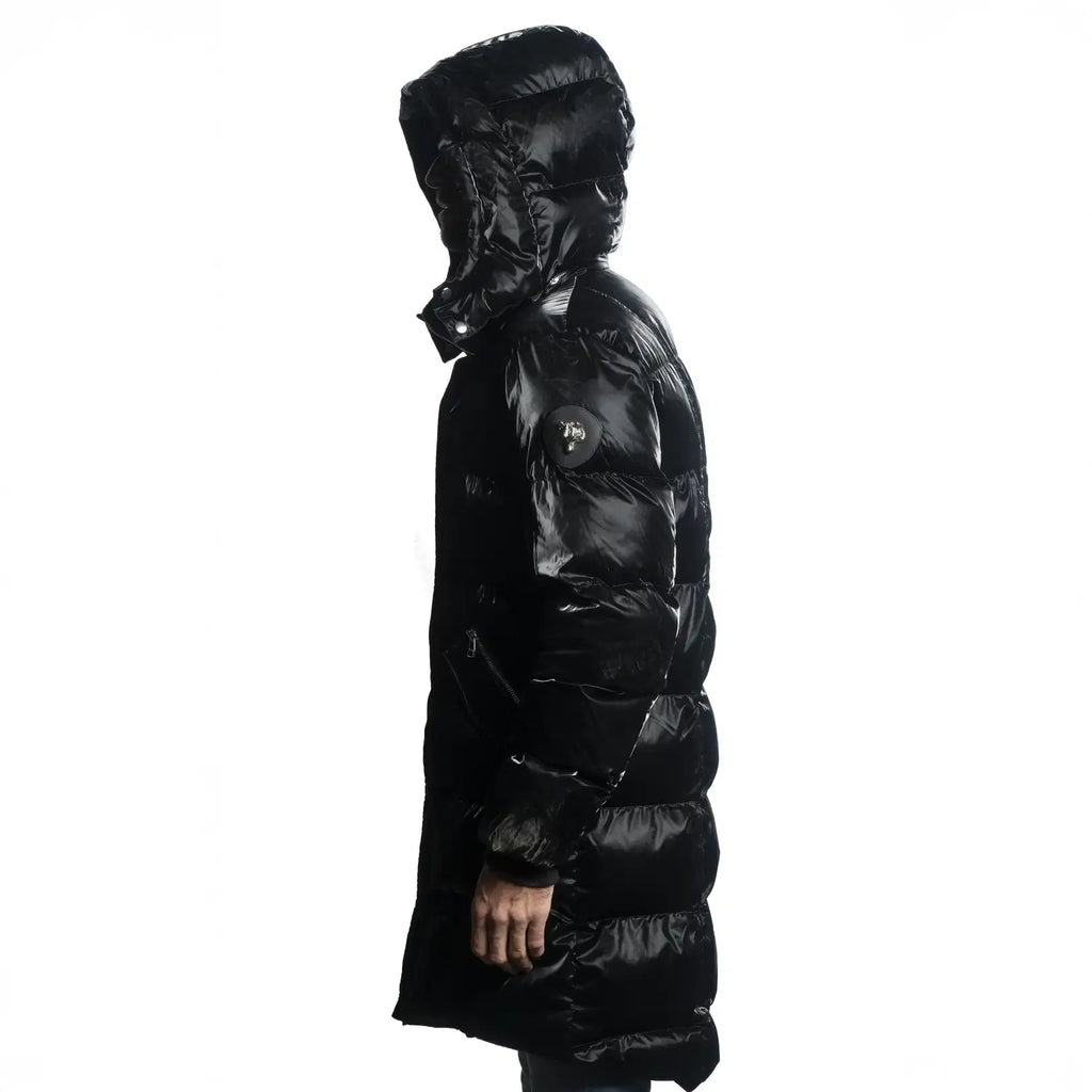 Mens Penguin Long Coat All Wet Black