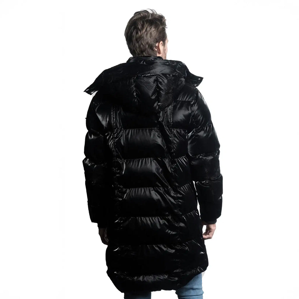 Mens Penguin Long Coat All Wet Black