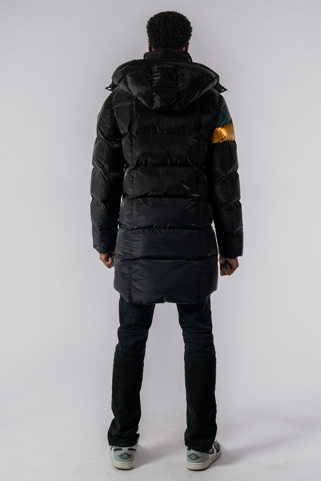 Mens Penguin Long Coat Jamaican Black Diamond