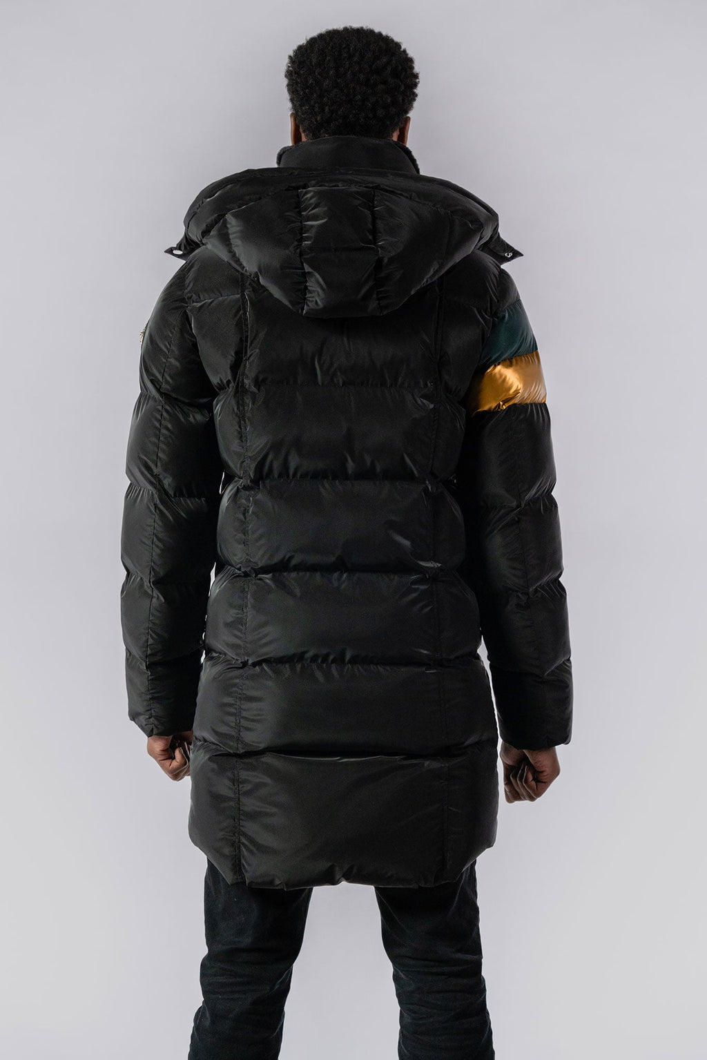 Mens Penguin Long Coat Jamaican Black Diamond