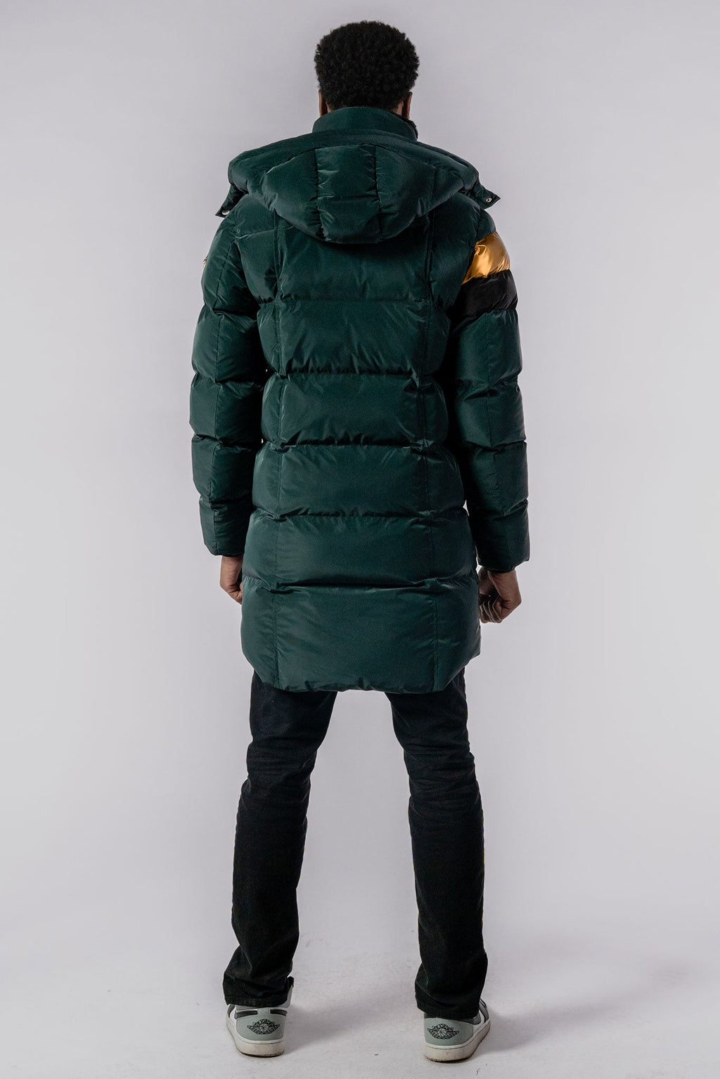 Mens Penguin Long Coat Jamaican Green Diamond 1