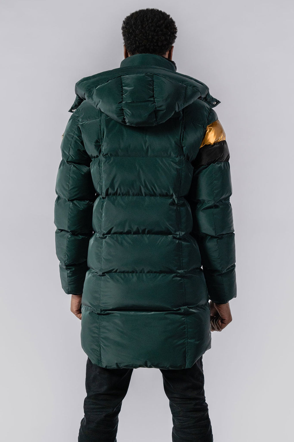 Mens Penguin Long Coat Jamaican Green Diamond 1