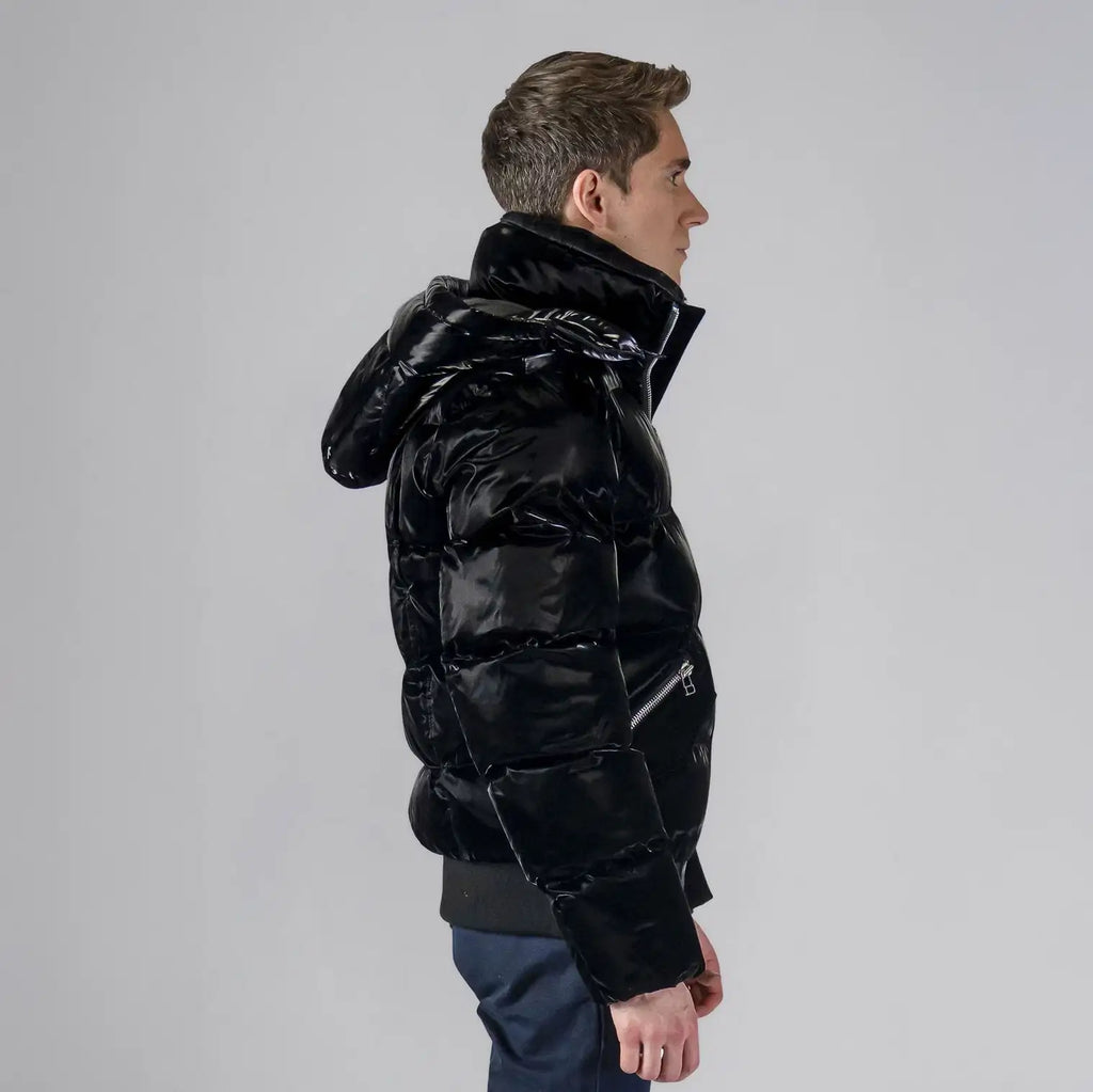Mens Woody Bomber Jacket All Wet Black
