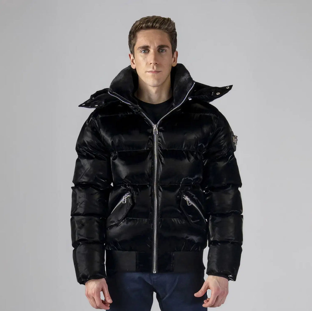 Mens Woody Bomber Jacket All Wet Black