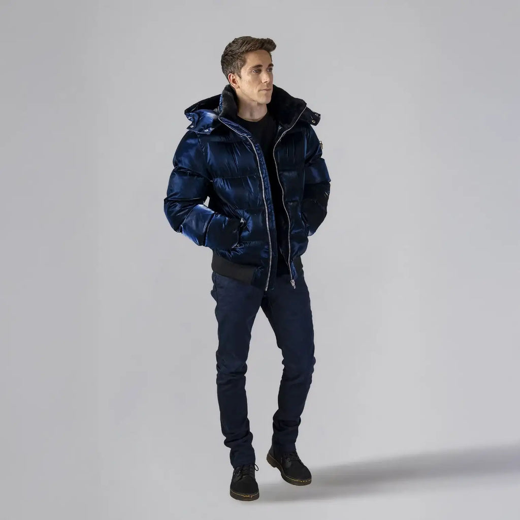 Mens Woody Bomber Jacket All Wet Navy
