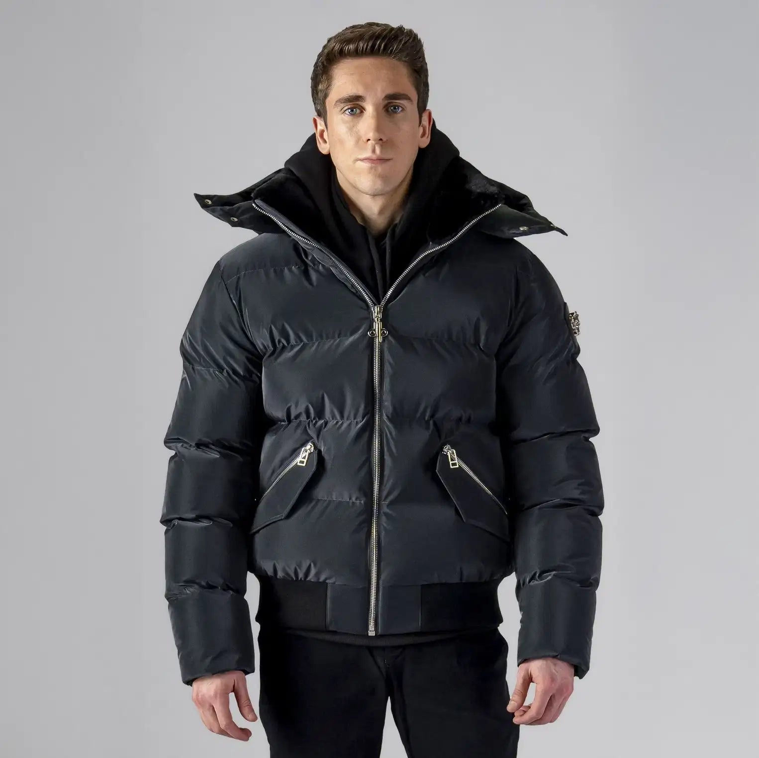 Mens Woody Bomber Jacket Black Diamond