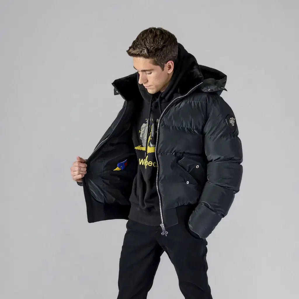 Mens Woody Bomber Jacket Black Diamond