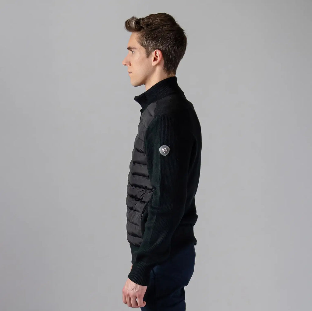 Mens Sweater Vest Matte Black