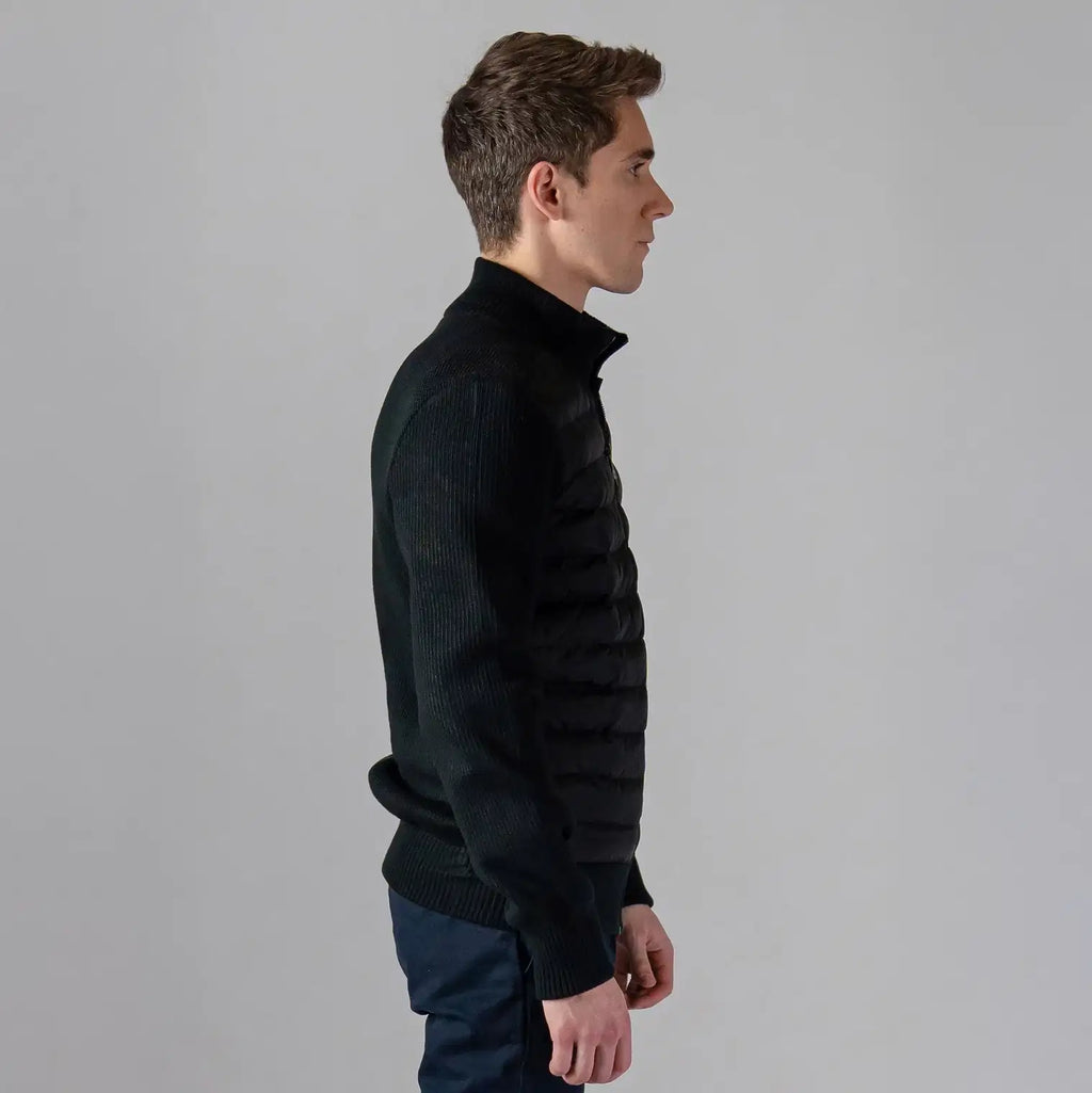 Mens Sweater Vest Matte Black