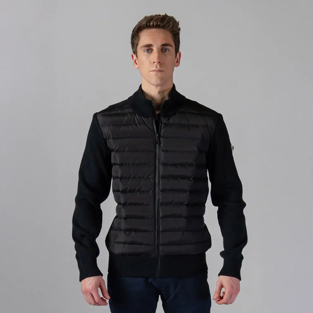 Mens Sweater Vest Matte Black