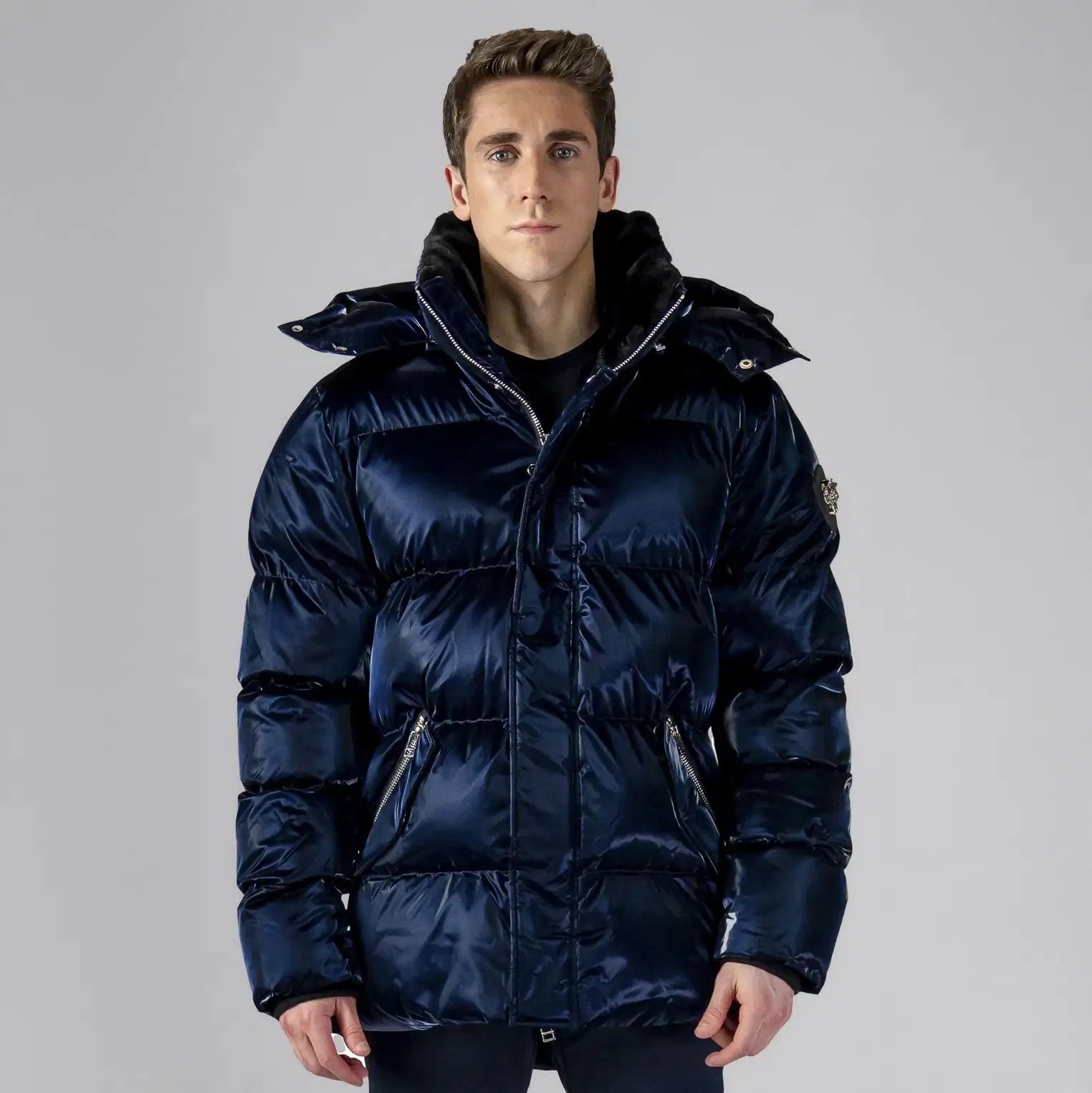 Mens Bumnester 3 4 Coat All Wet Navy