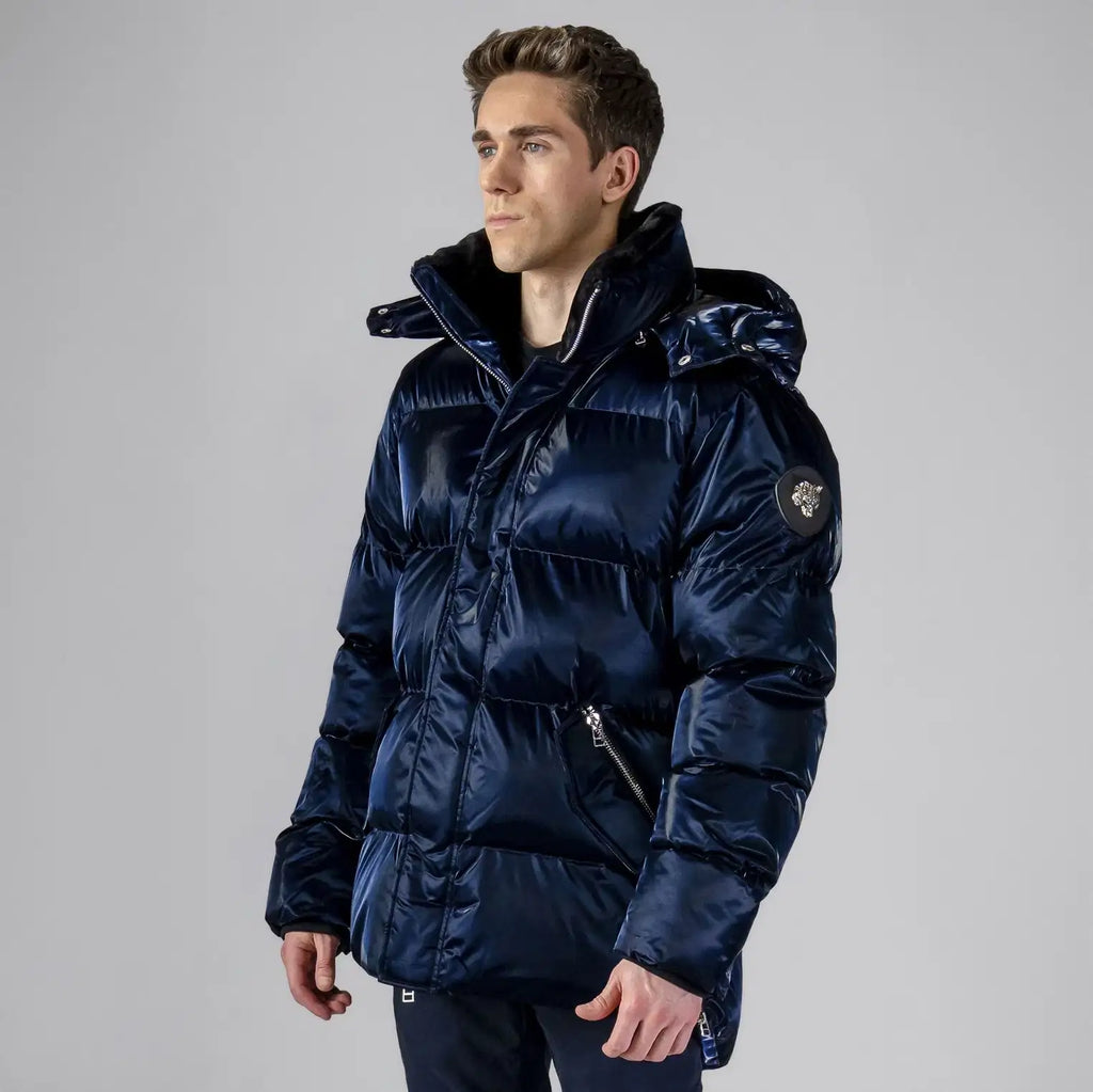 Mens Bumnester 3 4 Coat All Wet Navy
