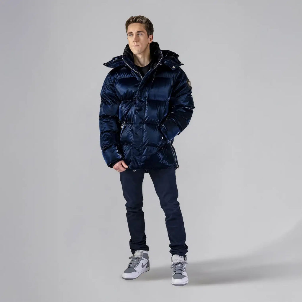 Mens Bumnester 3 4 Coat All Wet Navy