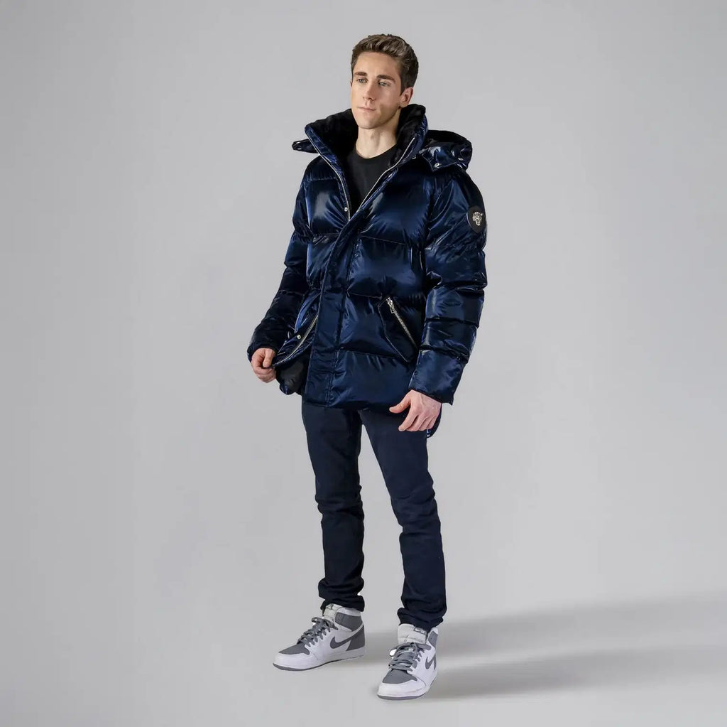 Mens Bumnester 3 4 Coat All Wet Navy
