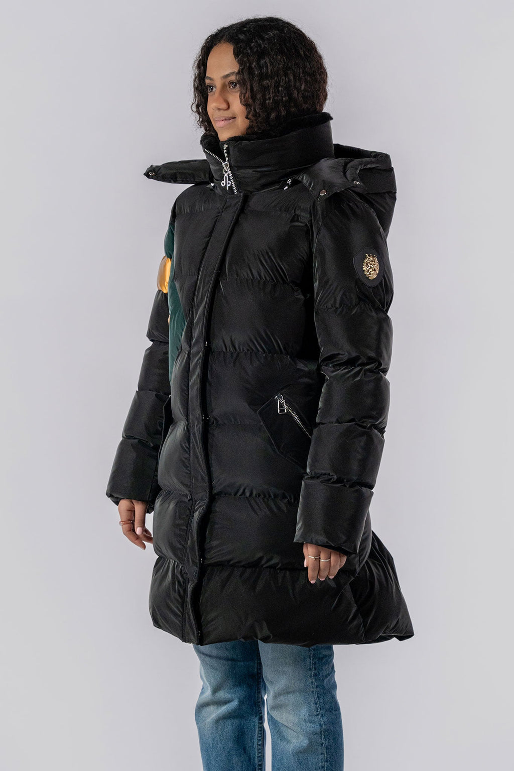 Womens Penguin Long Coat Jamaican Black Diamond