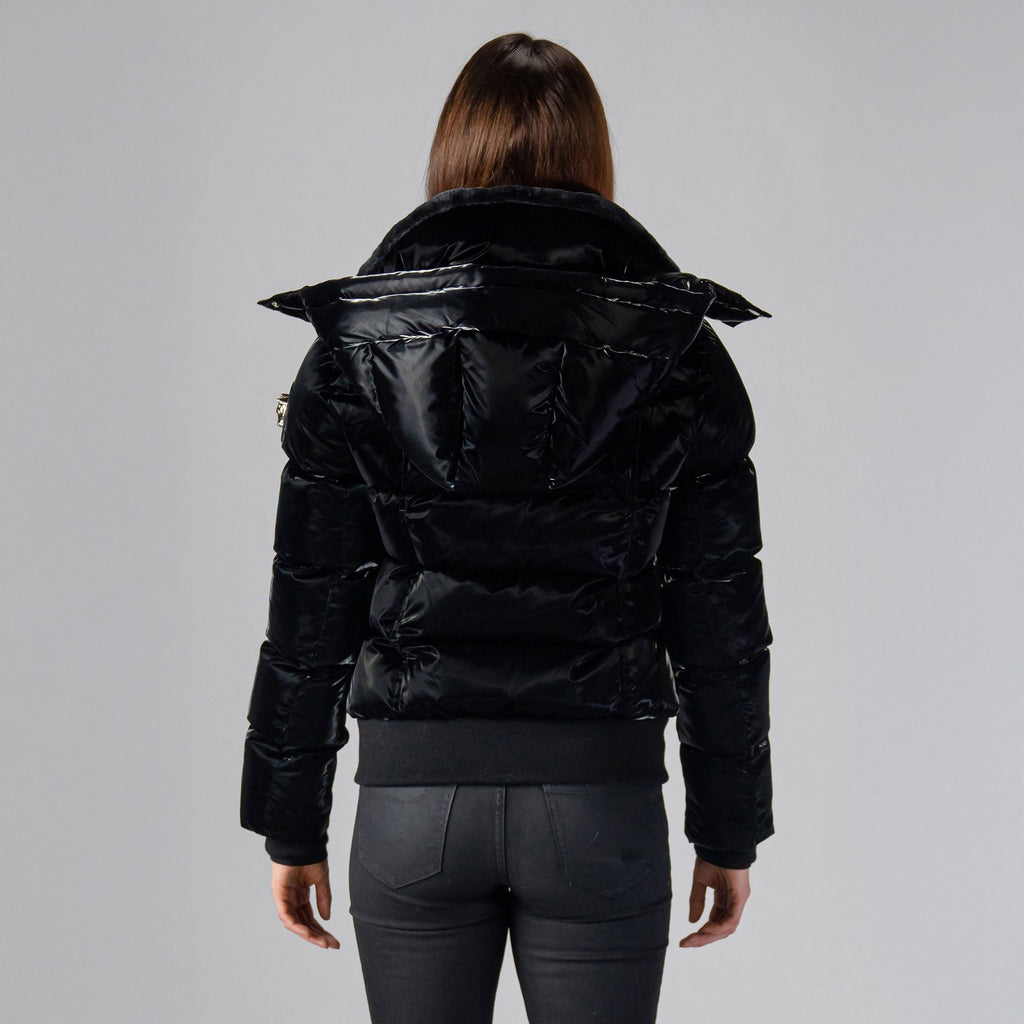 Womens Woody Bomber Jacket All Wet Black