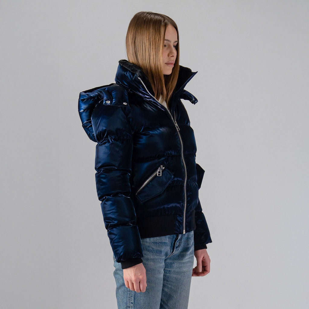 Womens Woody Bomber Jacket All Wet Navy