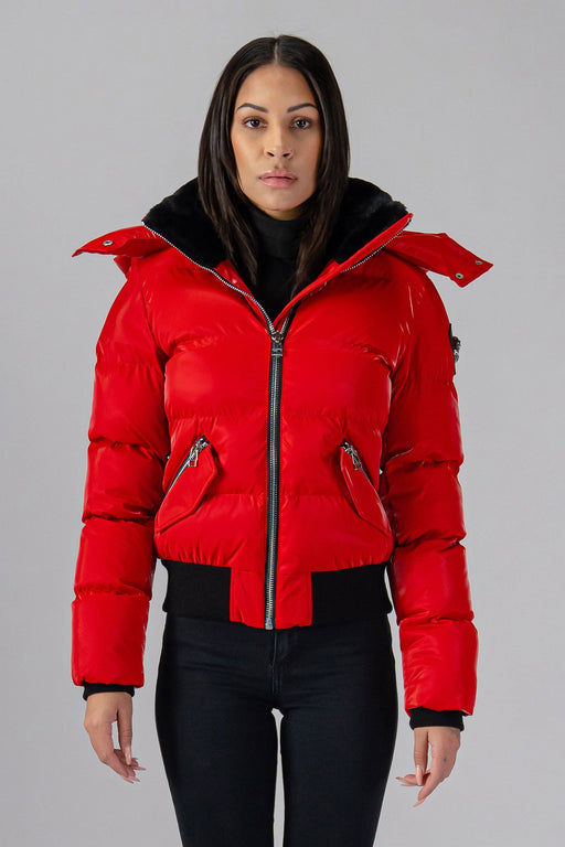 Woody Bomber Jacket in All Wet Red Color