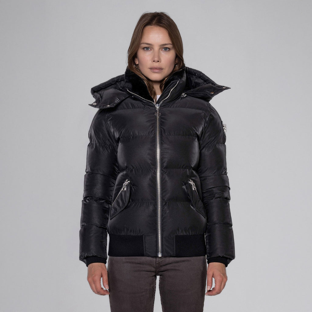 Womens Woody Bomber Jacket Black Diamond