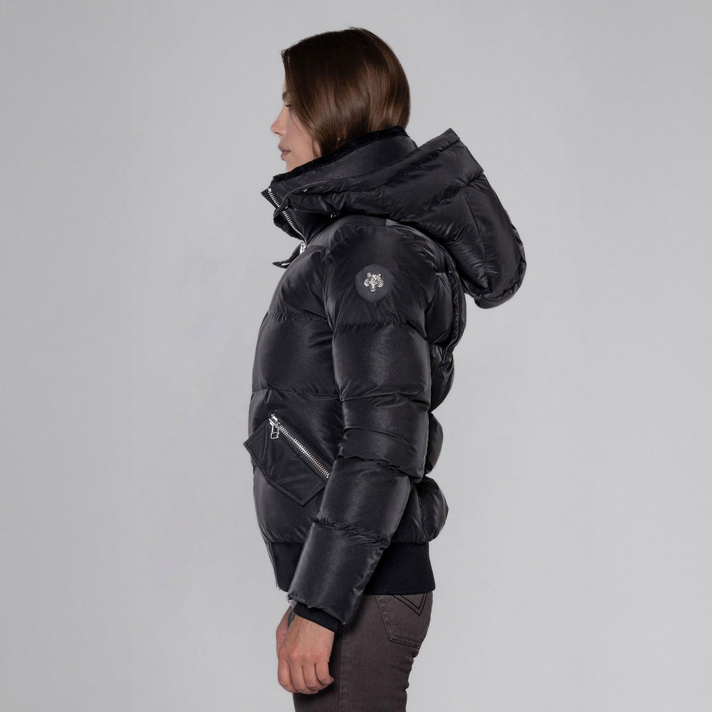 Womens Woody Bomber Jacket Black Diamond