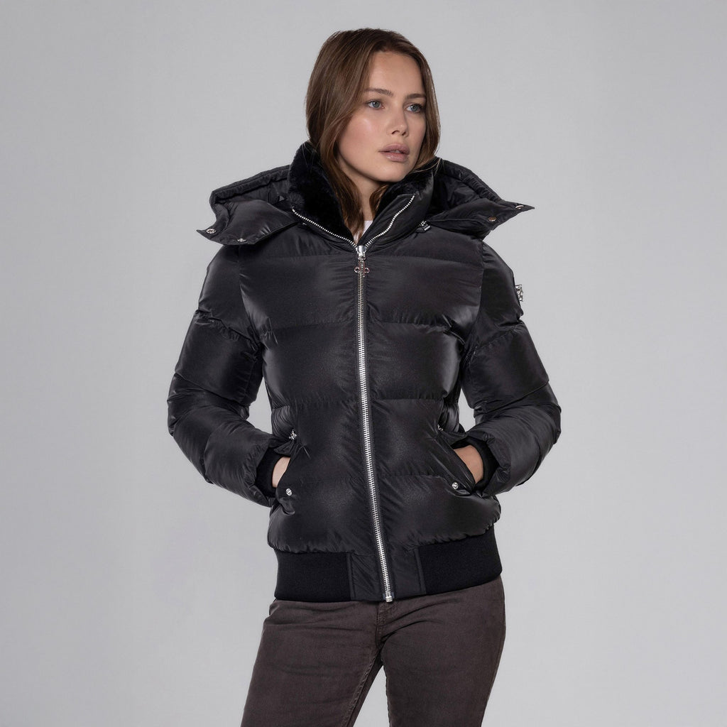 Womens Woody Bomber Jacket Black Diamond