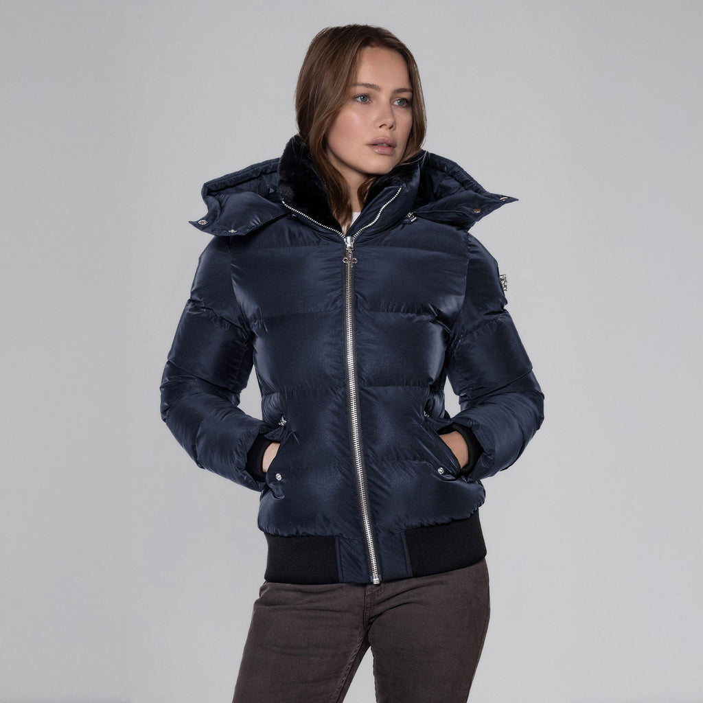 Womens Woody Bomber Jacket Blue Diamond