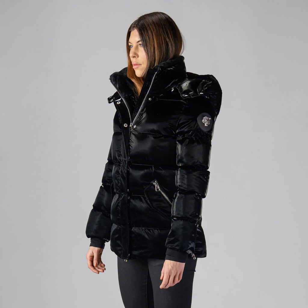 Womens Bumnester 3 4 Coat All Wet Black