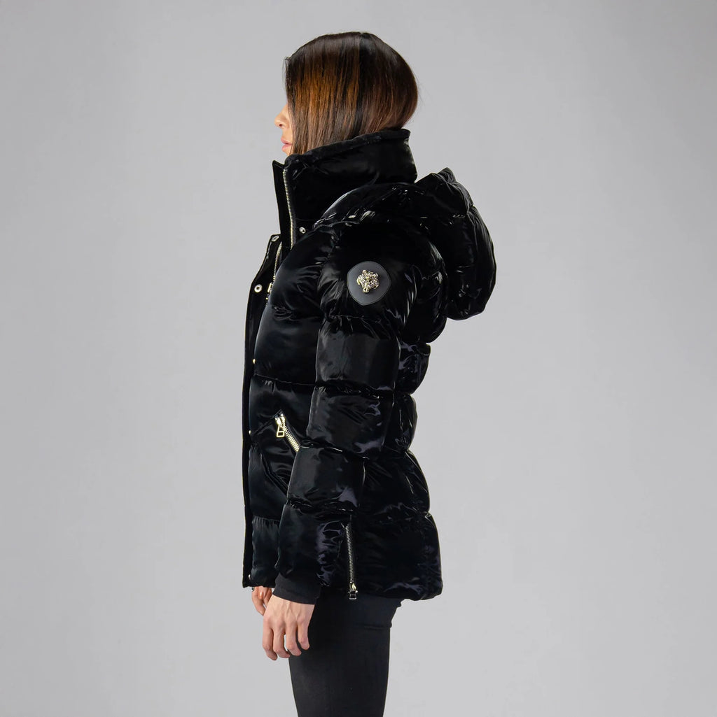 Womens Bumnester 3 4 Coat All Wet Black