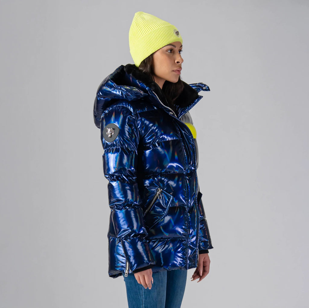Womens Bumnester 3 4 Coat Oily Blue